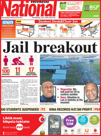 Yesterday's edition of the National in Papua New Guinea. Image: The National