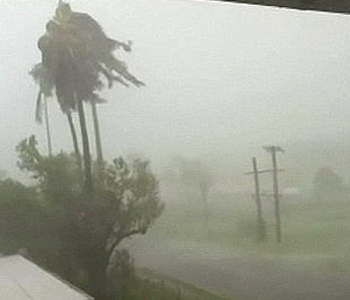 Cyclone Winston hits Fiji's largest island of Vanua Levu. Image: FBC