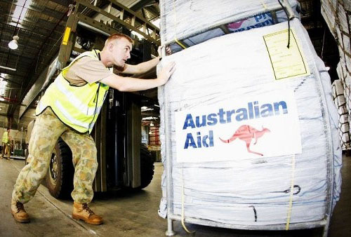 Australian aid being delivered to Fiji yesterday. Image: Newswire