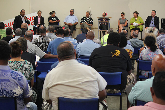 Part of the crowd at the Fiji community meeting in Mangere last night. Image: TJ Aumua/PMC