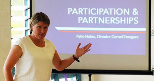 GameChanger director Kylie Bates, one of the conference resource people. Image: Samoa Observer
