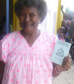 Mary Kaviamu ... "even if we failed to win a seat, we would learn valuable lessons." Image: Vanuatu Daily Post