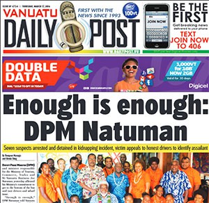 Today's Vanuatu Daily Post.