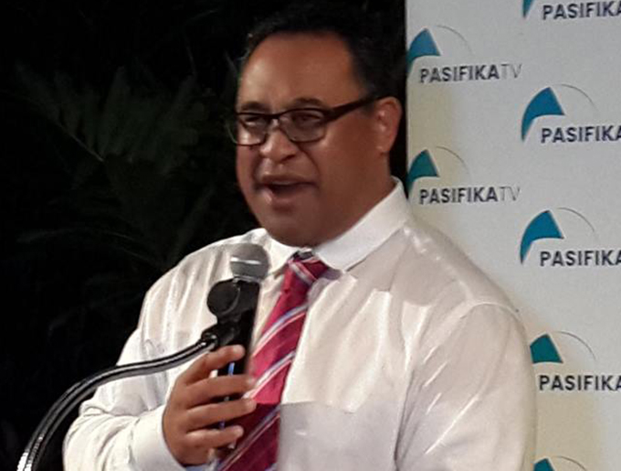 High Commissioner Tony Fautua ... introducing fresh television content from NZ. Image: NBC News/PNG Today