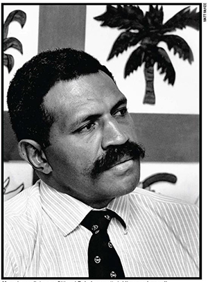 Lieutenant-Colonel Sitiveni Rabuka 30 years ago … he staged Fiji’s first two coups. Image: Matthew McKee/Pacific Journalism Review