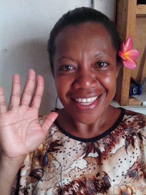 2016: June Warigini (Keitadi) June at work at Teruja secondary school yesterday. Photo: Shirley Loughman