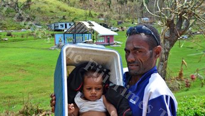 Fiji baby survives 14 hour cyclone Winston ordeal in esky
