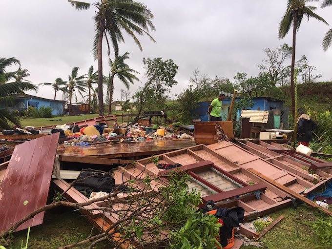 A flattened family home in Ba today. Image: Naziah Ali/PMC