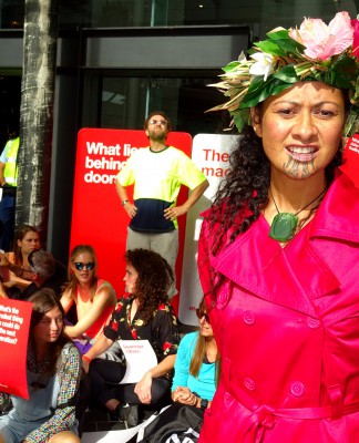 Images: Climate change advocacy brings colour, vibrancy to SkyCity protest