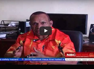 Opposition politician Belden Namah … threatened PNG daily newspapers. Image: NBC TV