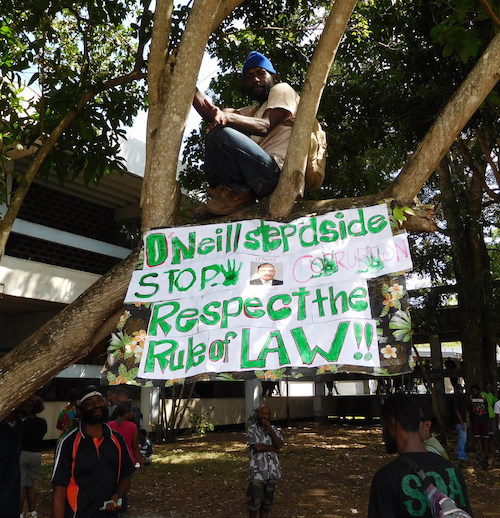 UPNG Tree Protest