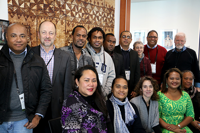 Pacific journalism education "fono" participants at the WJEC. Image: Del Abcede/PMC