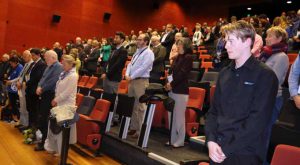 A moment of silence was given in respect of those that died in the recent terror attack in Nice, France this week. Image: Del Abcede/PMC