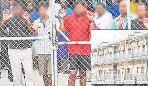 Asylum seekers in the Manus Island detention centre, Papua New Guinea. Image: The National 