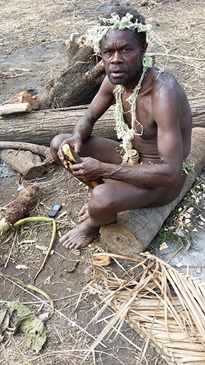 A Tanna man is kastom ceremonial dress. Image: David Robie/PMC