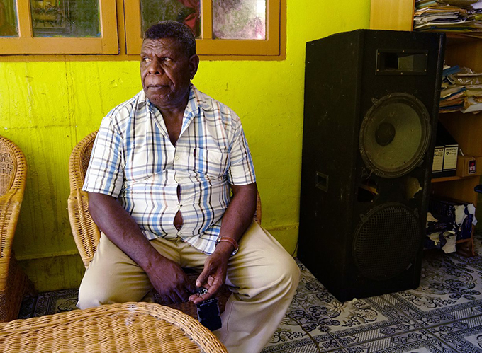  Chief of the Kamoro people, Hironimus Urmani, in Tipuka, close to the Grasberg mine. Image: Susan Schulman/The Guardian