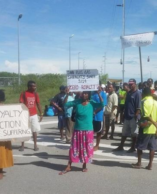 Frustrated PNG gas supply landowners protest over non-payment of royalties
