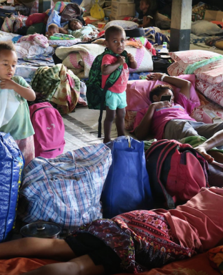 Howling dogs all that’s left in volcano island Ambae’s empty villages