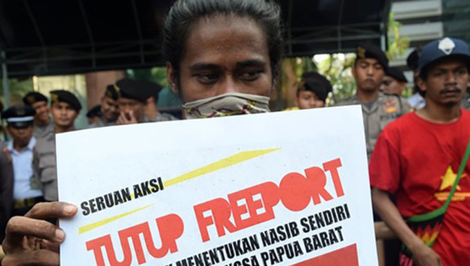 Demo at Freeport office in Jakarta calls for self-determination for West Papua