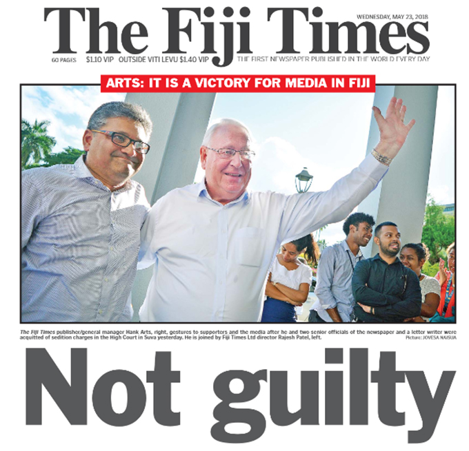 Fiji Times Four ‘relieved’ sedition newspaper freedom ordeal is over