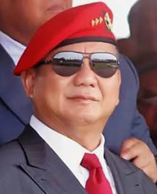 Former Kopassus general Prabowo Subianto