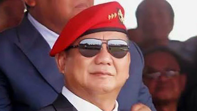 Former Kopassus general Prabowo Subianto