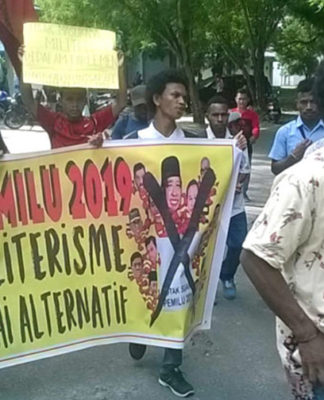 Students call for Indonesian election boycott, alternative political force