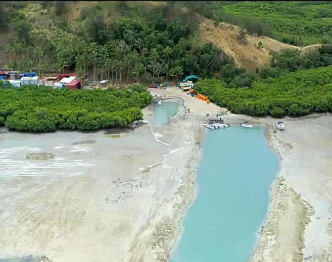 Malolo reef damage in Fiji … target of prosecution of Fiji government, say local media reports. Image: FBC News