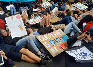 Auckland student climate protest