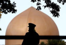 Policeman at mosque
