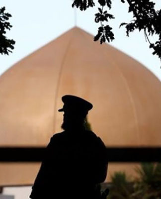 Policeman at mosque