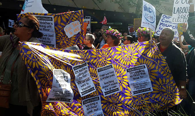 Pasifika in teachers strike