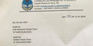Timor-Leste Press Council letter