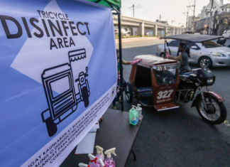 Disenfecting tricycles