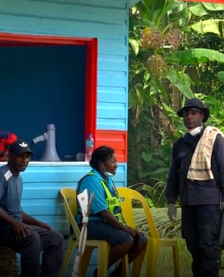 Why a full-on coronavirus outbreak would be catastrophic for PNG Madang police road block