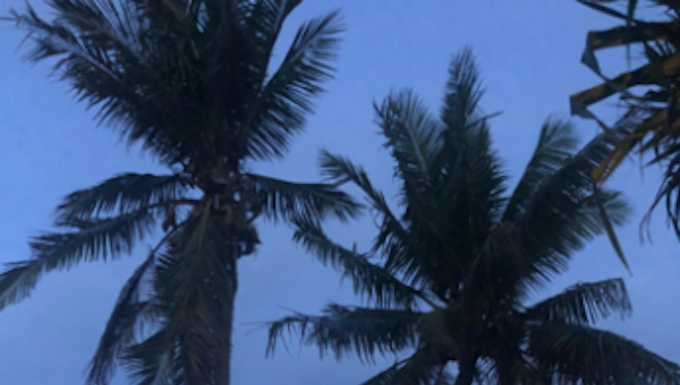 Moonset after TC Harold