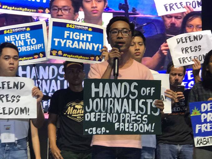 Philippines media protest