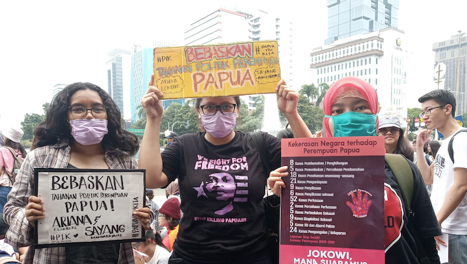 63 political prisoners in Indonesia file urgent appeals amid virus pandemic Women protest