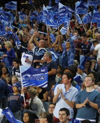 World’s first post-covid live rugby draws massive crowds in NZ Blues rugby crowd