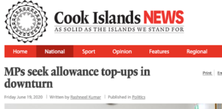 Cook Islands News article 19-6-20