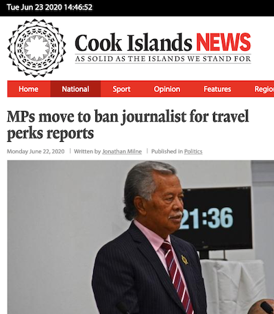 Cook Islands News ban bid