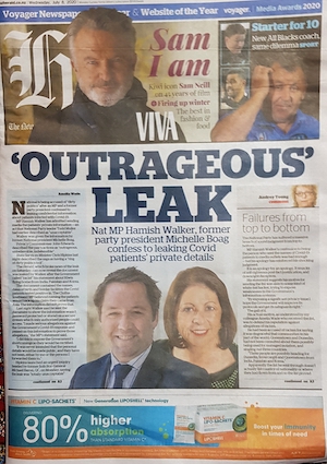 NZ Herald front page