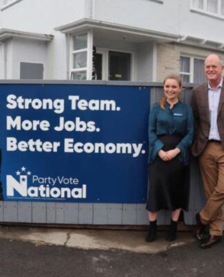 Muller’s ‘bolt from blue’ resignation leaves election hoardings standing