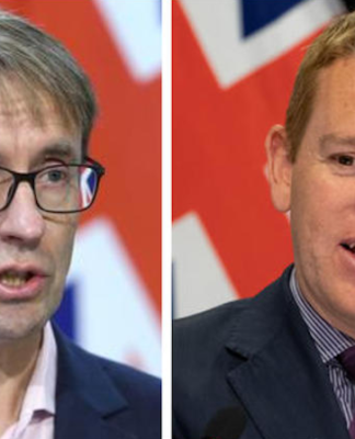 Dr Ashley Bloomfield + Chris Hipkins