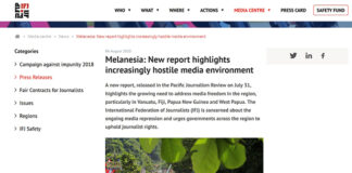 IFJ West Papua story