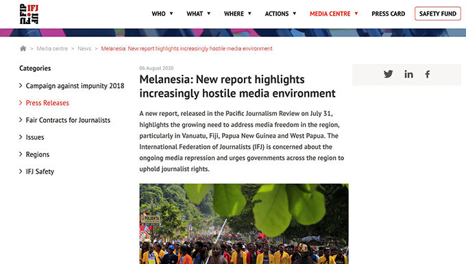 PMC protests to Facebook over censored West Papua news item IFJ West Papua story