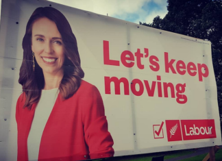 NZ election 2020 hoarding