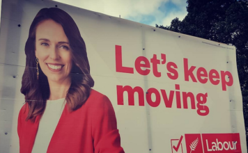 NZ election 2020 hoarding