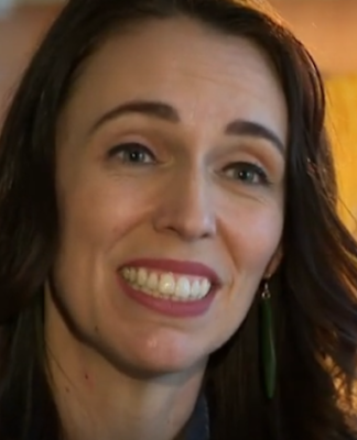 Jacinda Ardern with TP