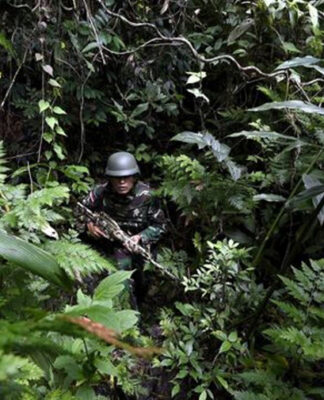 Indonesian soldier in Papua
